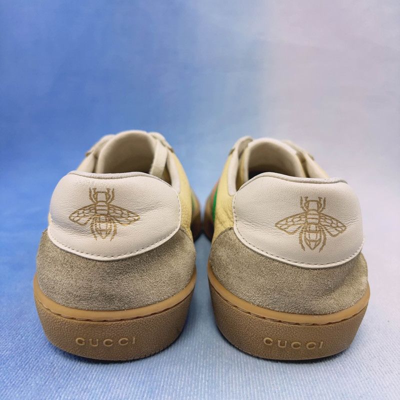 Gucci Gucci G74 Web Leather Sneakers for Men 0079 Size US 9 / EU 42 - 3 Thumbnail