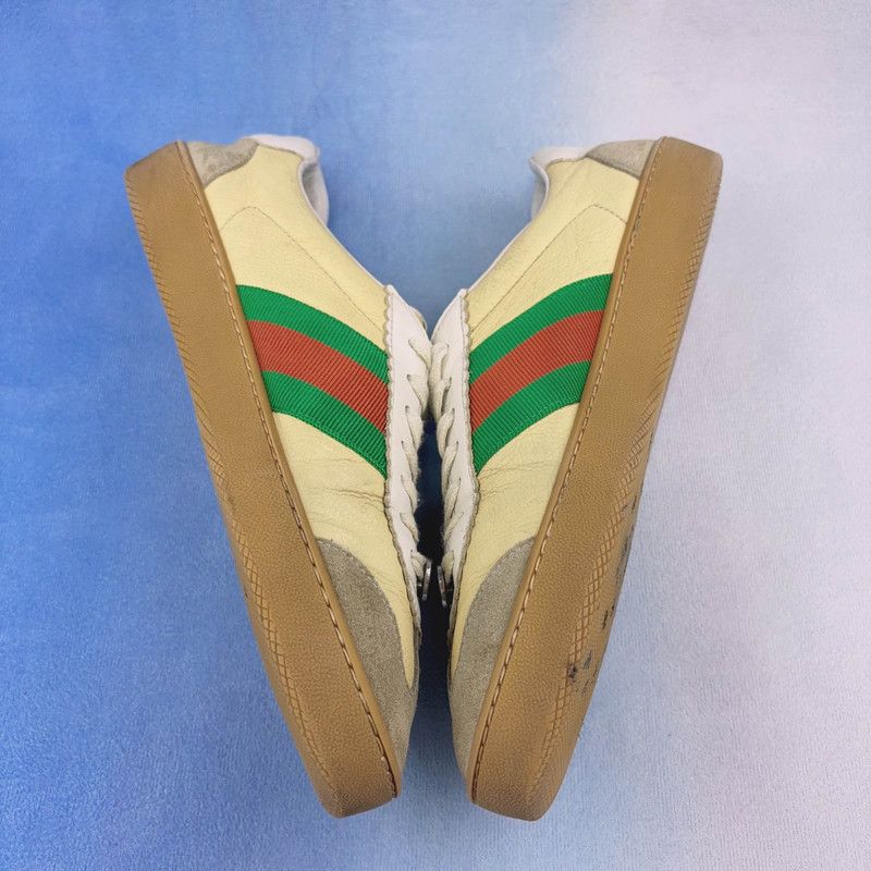 Gucci Gucci G74 Web Leather Sneakers for Men 0079 Size US 9 / EU 42 - 7 Thumbnail