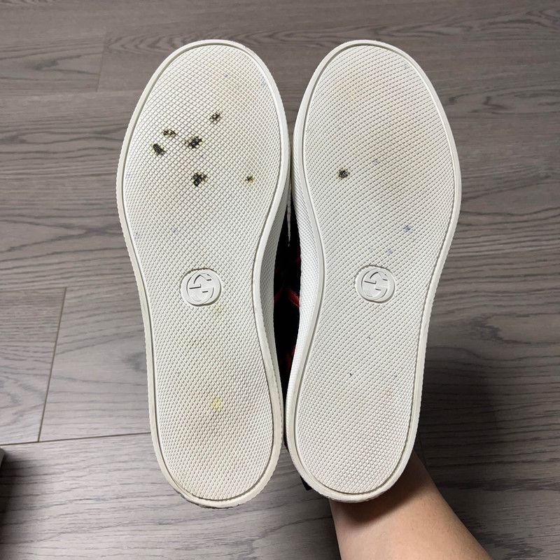 Gucci Gucci Red Slip-On Casual Sneakers for Men 0079 Size US 10.5 / EU 43-44 - 4 Thumbnail
