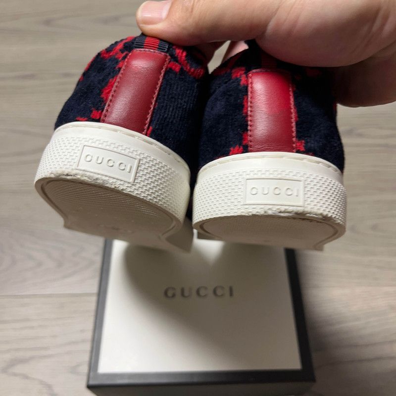 Gucci Gucci Red Slip-On Casual Sneakers for Men 0079 Size US 10.5 / EU 43-44 - 7 Thumbnail