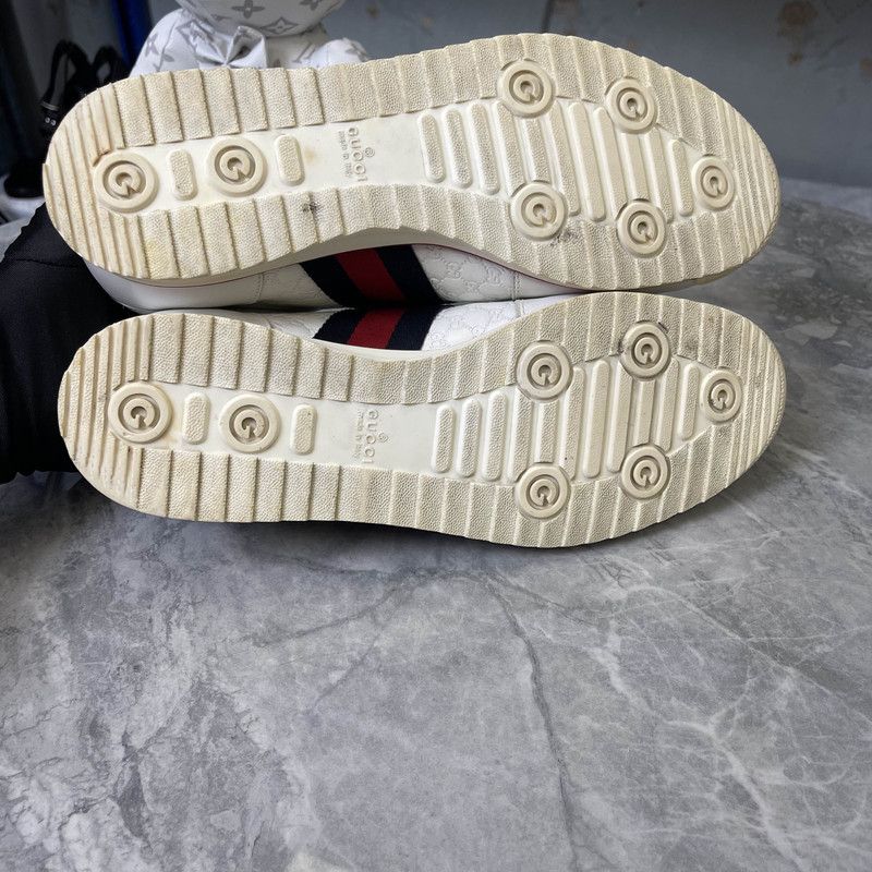 Gucci Gucci Leather GG Canvas Sneakers 0079 Size US 9.5 / EU 42-43 - 4 Thumbnail