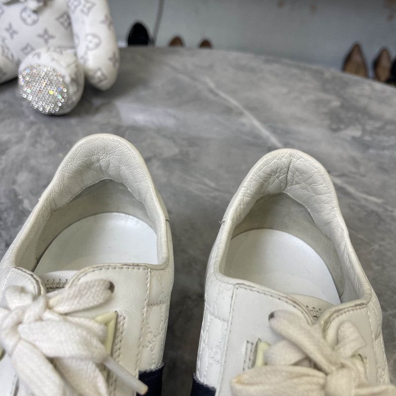 Gucci Gucci Leather GG Canvas Sneakers 0079 Size US 9.5 / EU 42-43 - 12 Thumbnail