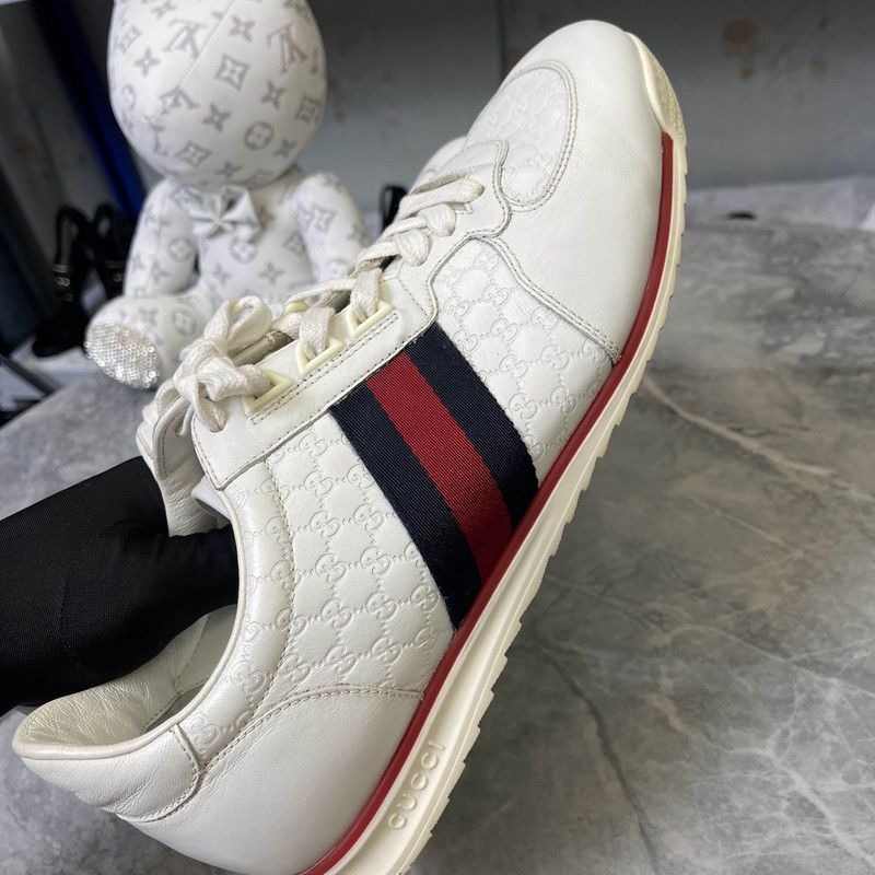 Gucci Gucci Leather GG Canvas Sneakers 0079 Size US 9.5 / EU 42-43 - 14 Thumbnail