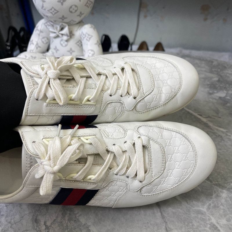 Gucci Gucci Leather GG Canvas Sneakers 0079 Size US 9.5 / EU 42-43 - 13 Thumbnail