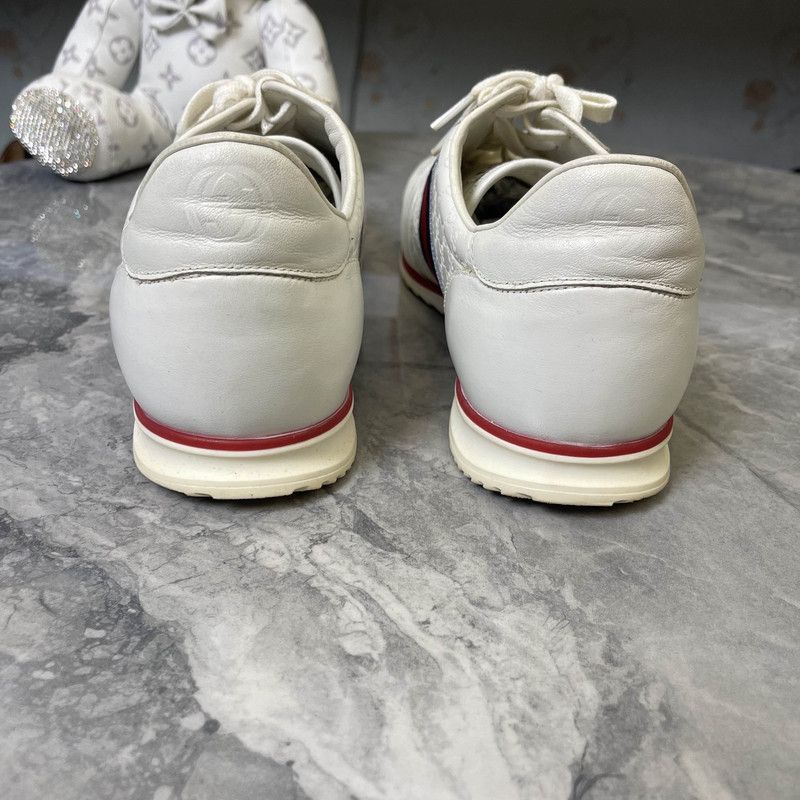 Gucci Gucci Leather GG Canvas Sneakers 0079 Size US 9.5 / EU 42-43 - 3 Thumbnail