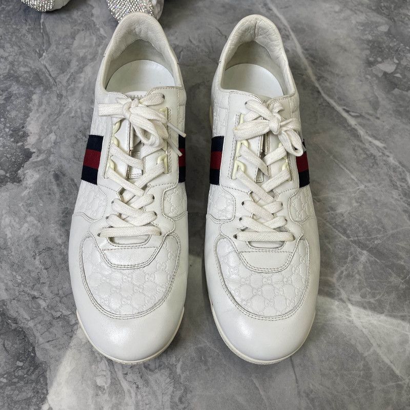 Gucci Gucci Leather GG Canvas Sneakers 0079 Size US 9.5 / EU 42-43 - 2 Thumbnail