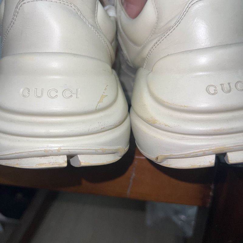 Gucci Gucci Rhyton Leather Dad Sneakers in Ivory 0079 Size US 8.5 / EU 41-42 - 6 Thumbnail