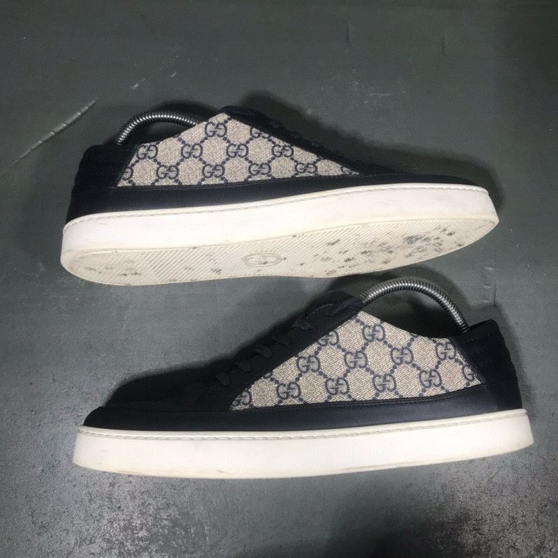 Gucci Gucci Ace Leather Sneakers with Double G Pattern 0079 Size US 9.5 / EU 42-43 - 7 Thumbnail