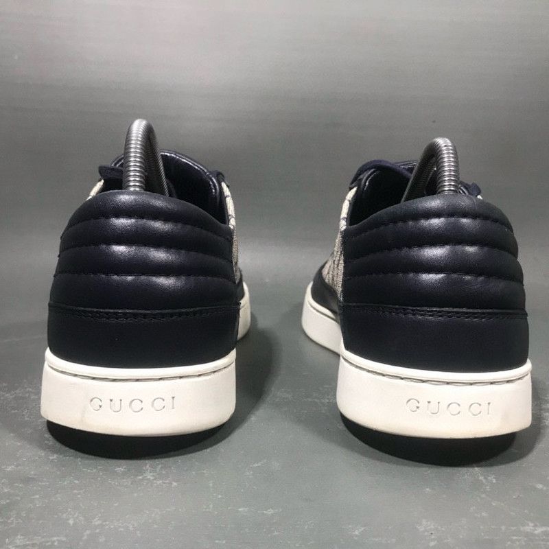 Gucci Gucci Ace Leather Sneakers with Double G Pattern 0079 Size US 9.5 / EU 42-43 - 3 Thumbnail