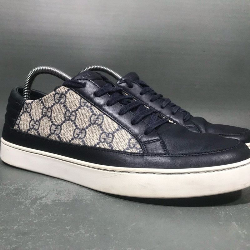 Gucci Gucci Ace Leather Sneakers with Double G Pattern 0079 Size US 9.5 / EU 42-43 - 6 Thumbnail