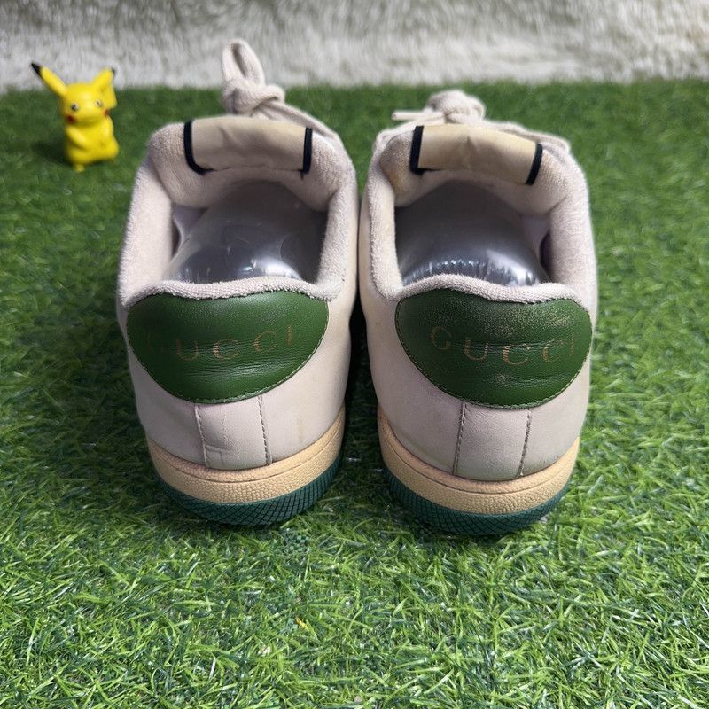 Gucci Gucci Screener Green Leather Sneakers for Men 0079 Size US 8 / EU 41 - 3 Thumbnail