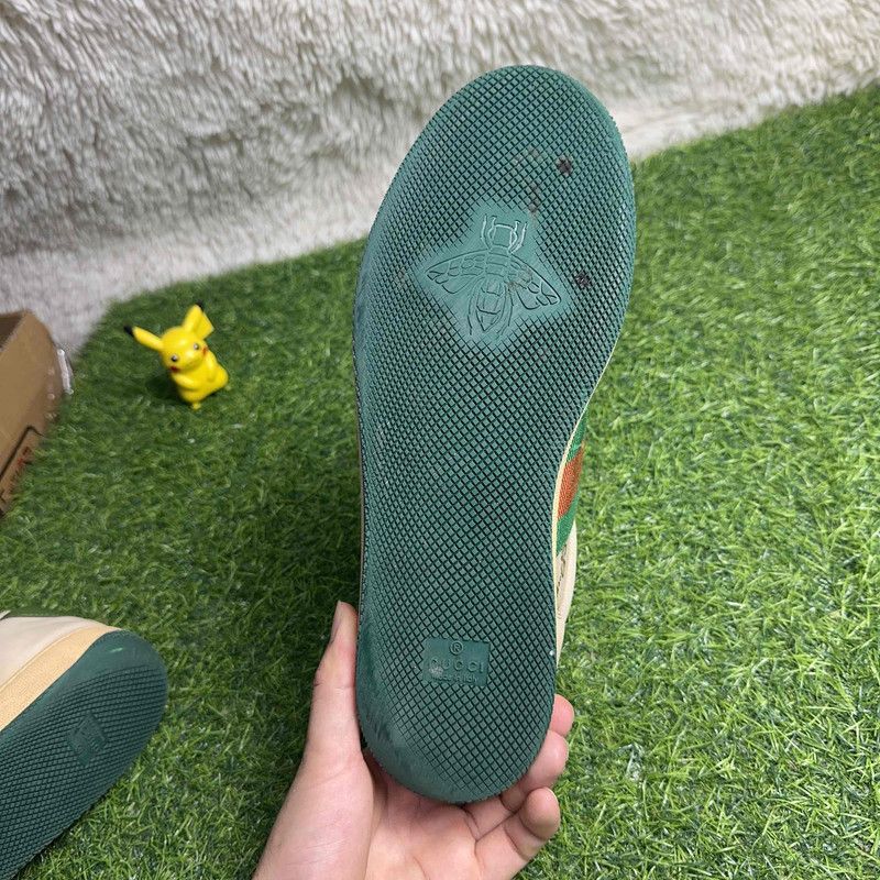 Gucci Gucci Screener Green Leather Sneakers for Men 0079 Size US 8 / EU 41 - 6 Thumbnail