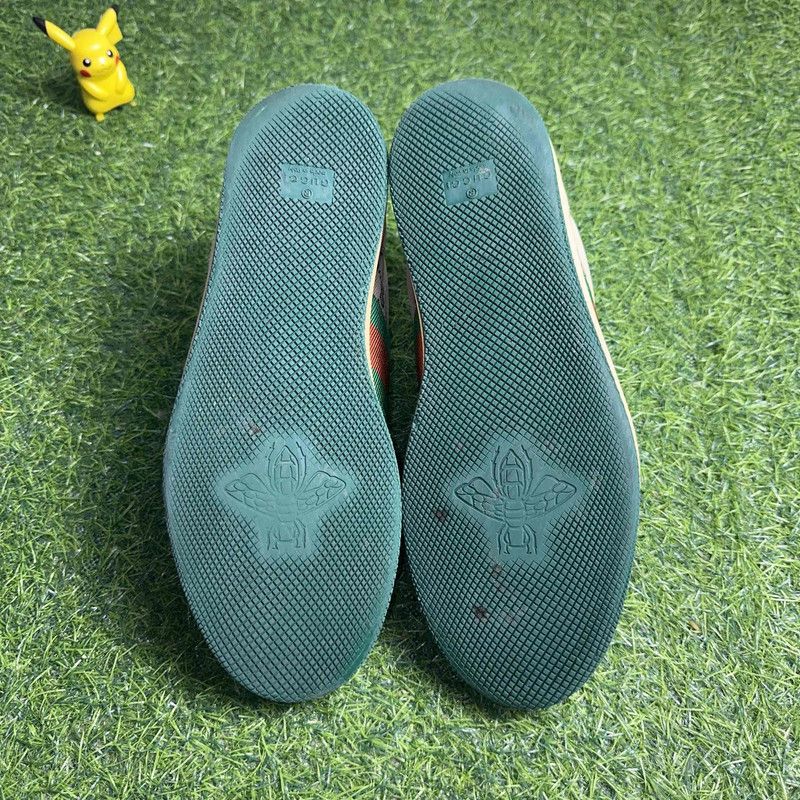 Gucci Gucci Screener Green Leather Sneakers for Men 0079 Size US 8 / EU 41 - 4 Thumbnail