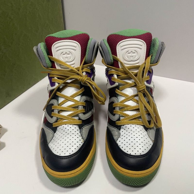 Gucci Gucci High-Top Basketball Sneakers in Black Red White 0079 Size US 6.5 / EU 39-40 - 2 Thumbnail