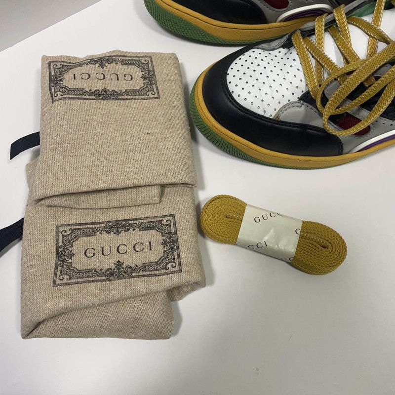 Gucci Gucci High-Top Basketball Sneakers in Black Red White 0079 Size US 6.5 / EU 39-40 - 17 Thumbnail