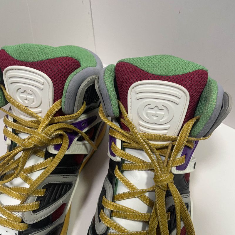 Gucci Gucci High-Top Basketball Sneakers in Black Red White 0079 Size US 6.5 / EU 39-40 - 12 Thumbnail