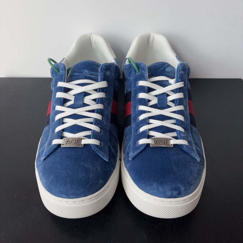 Gucci Gucci ACE Low-top Blue Sneakers 0079 Size US 10.5 / EU 43-44 - 2 Thumbnail