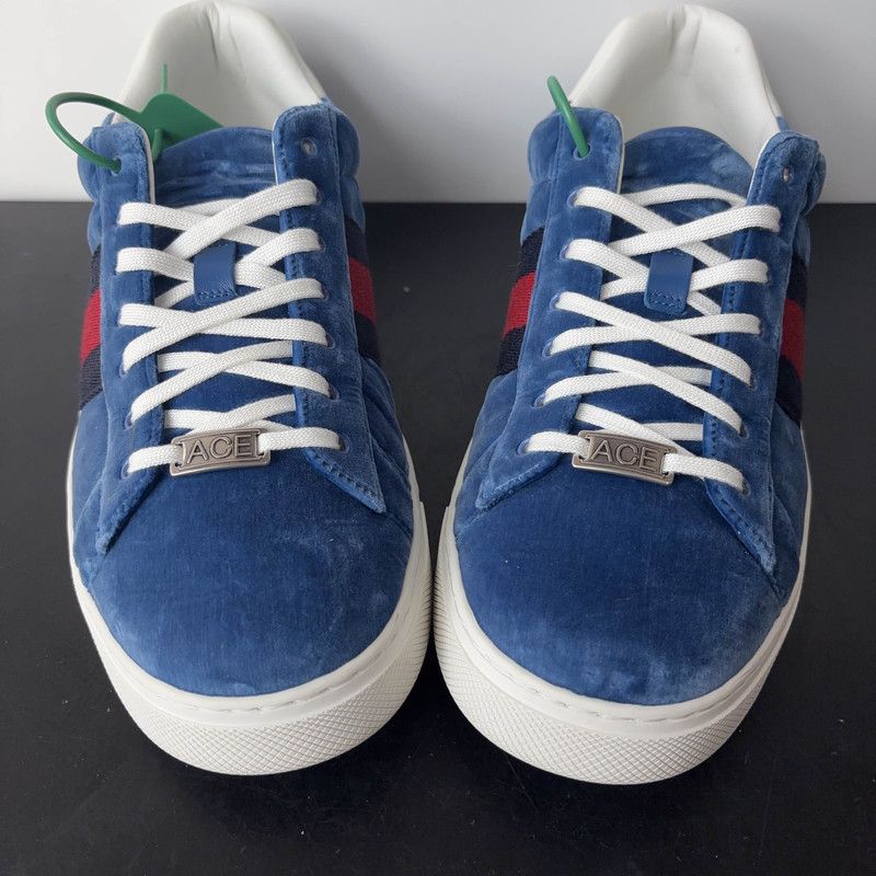 Gucci Gucci ACE Low-top Blue Sneakers 0079 Size US 10.5 / EU 43-44 - 8 Thumbnail