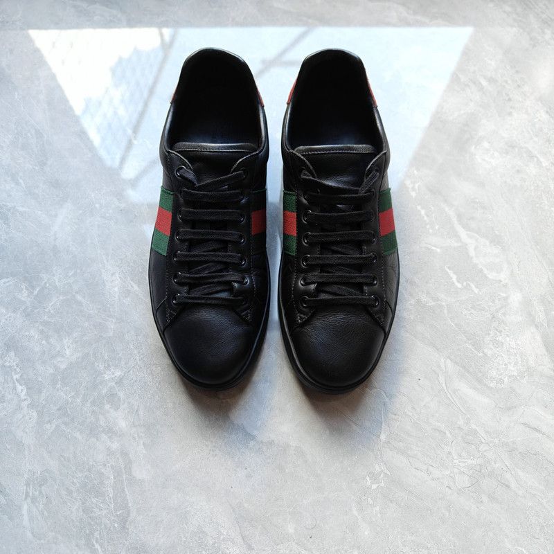 Gucci Gucci Ace Striped Low-Top Sneakers for Men 0079 Size US 9.5 / EU 42-43 - 2 Thumbnail