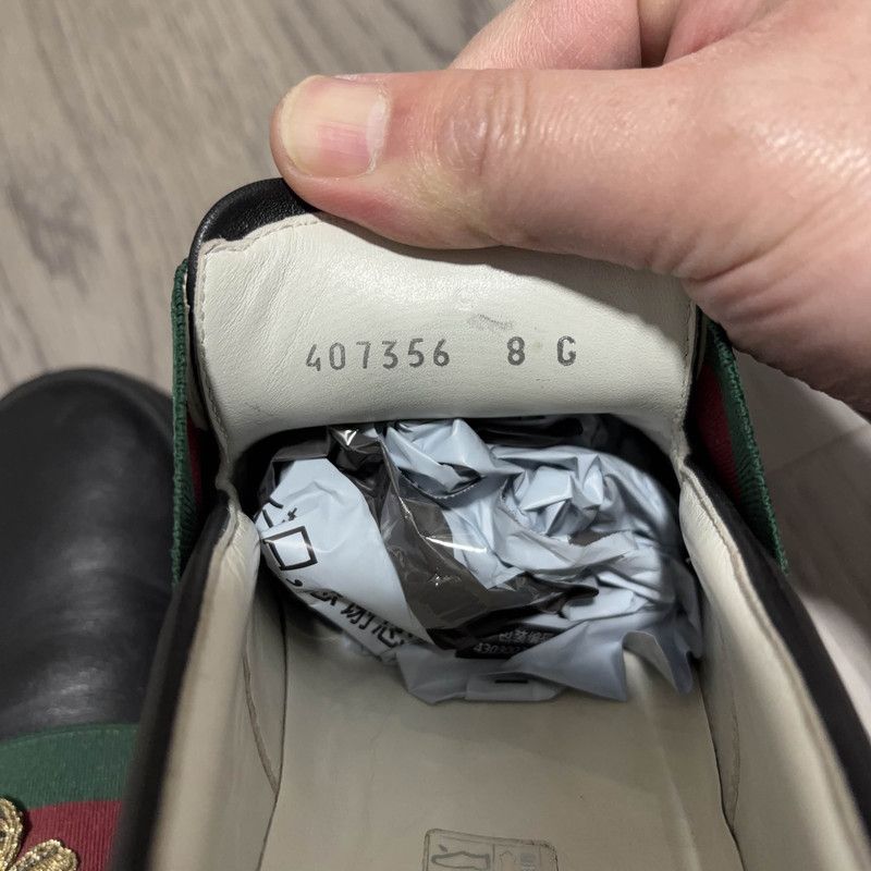 Gucci Gucci Black Slip-On Sneakers with Bee Detail 0079 Size US 8.5 / EU 41-42 - 5 Thumbnail