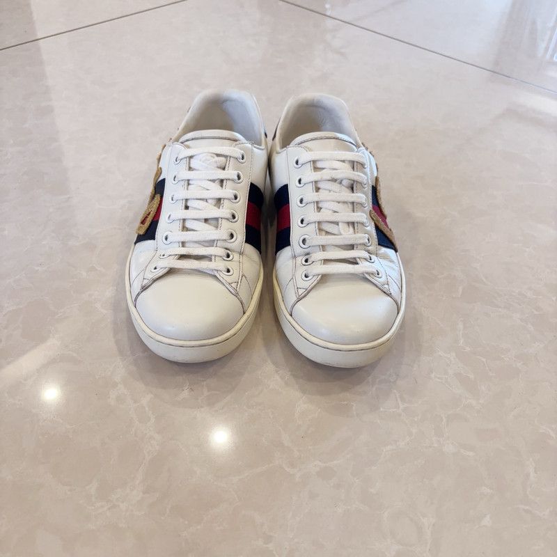 Gucci Gucci Ace Embroidered Love Sneakers 0079 Size US 6.5 / EU 39-40 - 2 Thumbnail