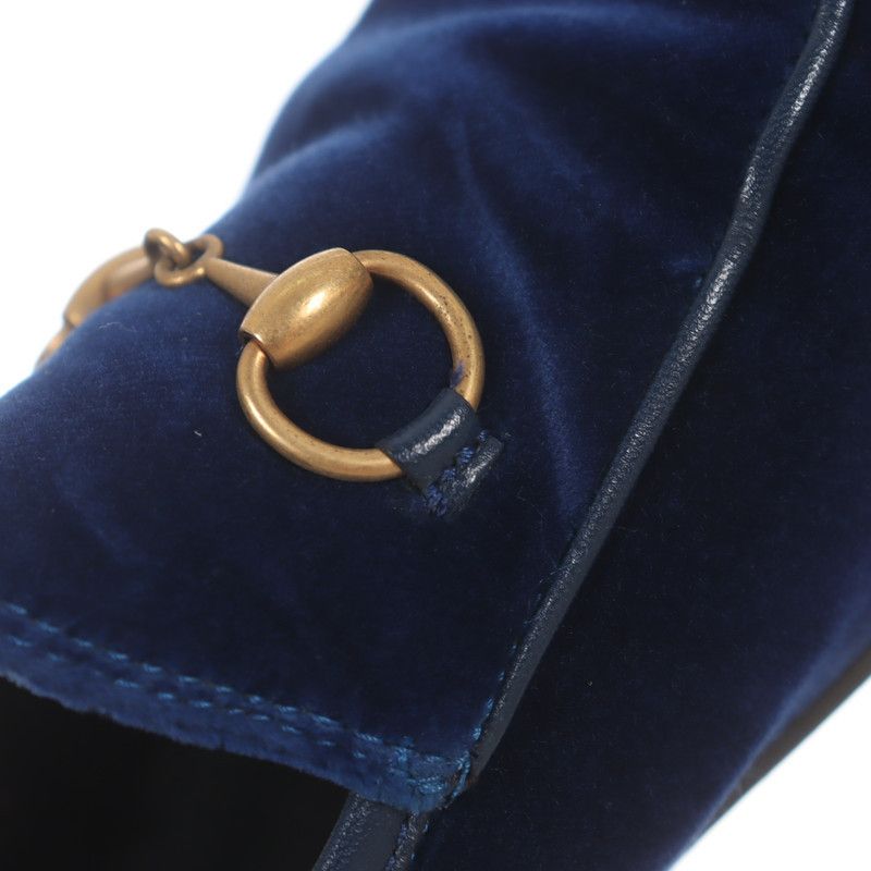 Gucci Gucci Princetown Velvet Loafers in Blue 0079 Size US 6.5 / EU 39-40 - 9 Thumbnail