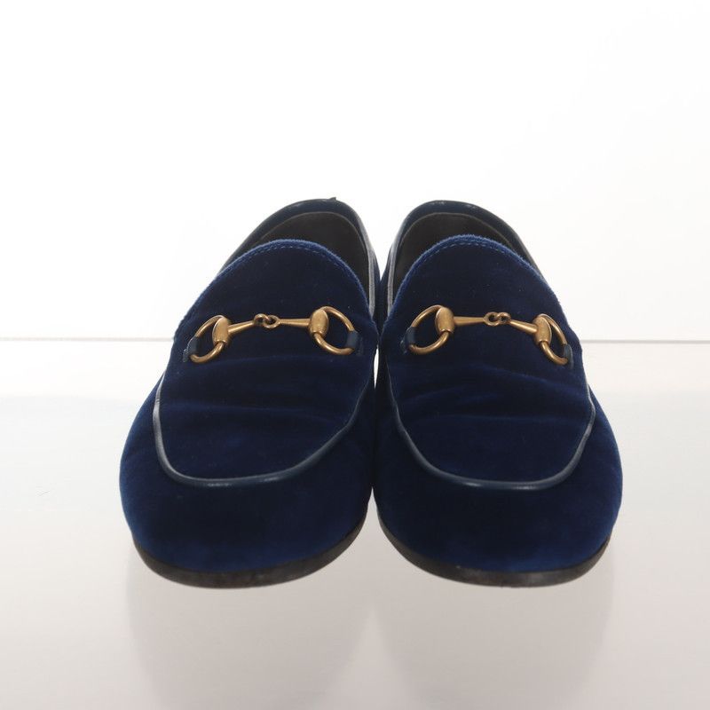 Gucci Gucci Princetown Velvet Loafers in Blue 0079 Size US 6.5 / EU 39-40 - 2 Thumbnail