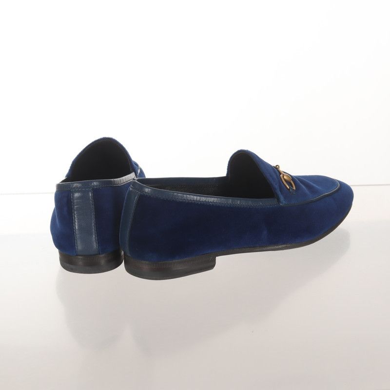 Gucci Gucci Princetown Velvet Loafers in Blue 0079 Size US 6.5 / EU 39-40 - 4 Thumbnail