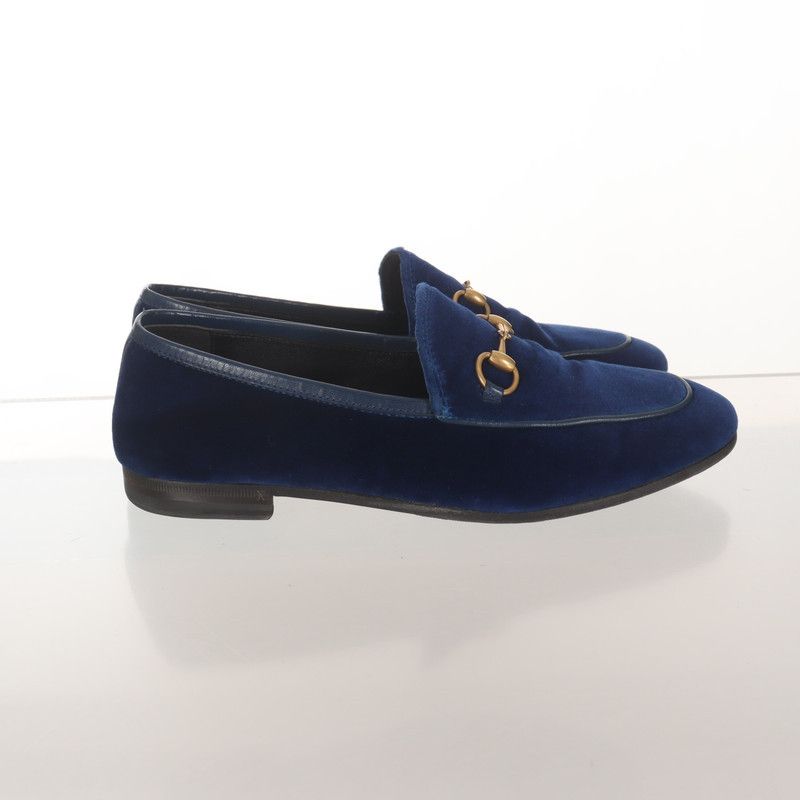 Gucci Gucci Princetown Velvet Loafers in Blue 0079 Size US 6.5 / EU 39-40 - 3 Thumbnail
