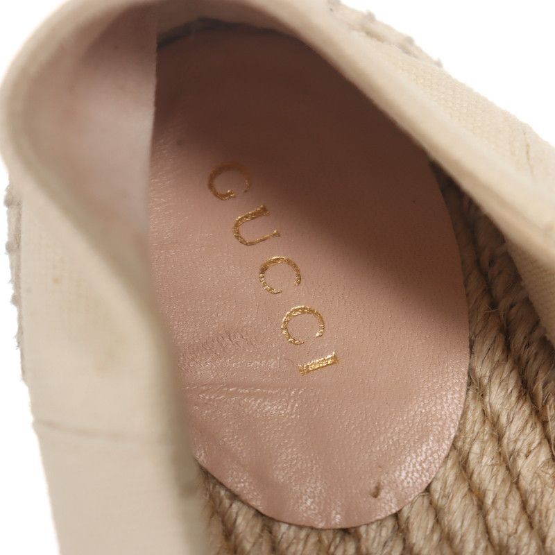 Gucci Gucci Women's New Logo Canvas Wedge Sneakers 0079 Size US 6.5 / EU 39-40 - 10 Thumbnail