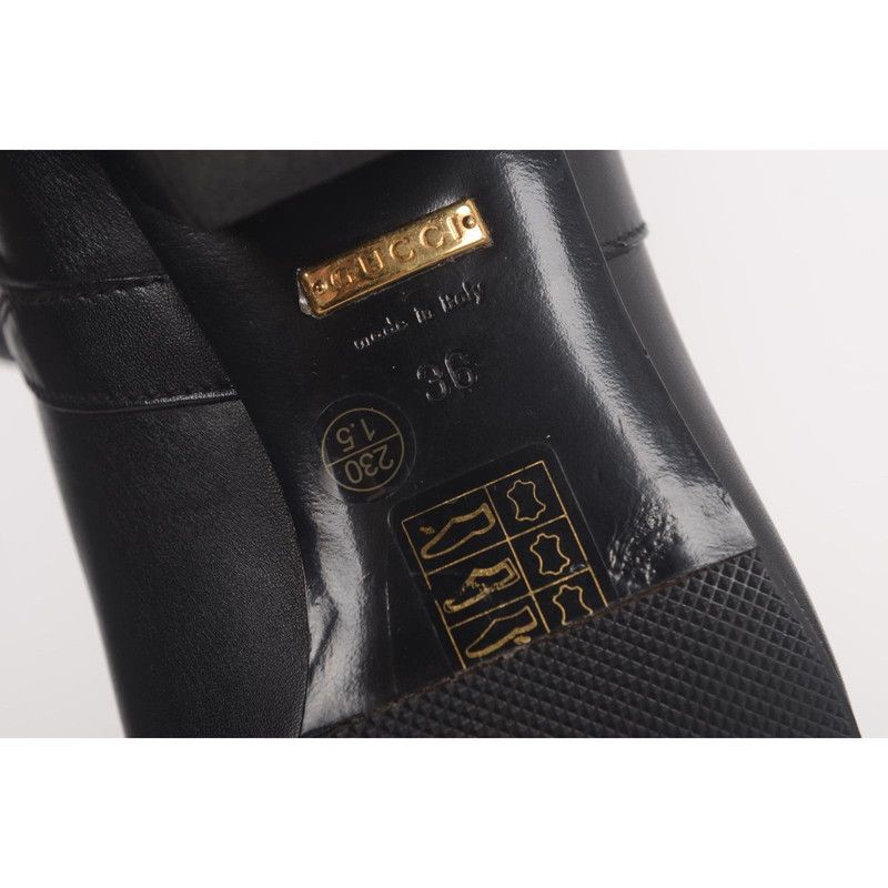 Gucci Gucci All-Leather Black Ankle Boots 0079 Size US 6.5 / EU 39-40 - 5 Thumbnail