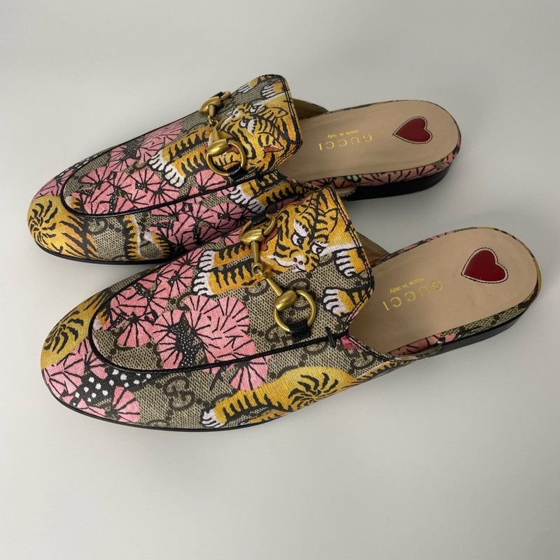 Gucci Gucci Colorful Tiger Print Slippers 0079 Size US 5.5 / EU 38 - 2 Thumbnail