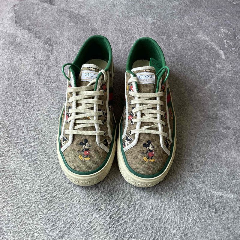 Gucci Gucci Disney Tennis 1977 Brown Sneakers 0079 Size US 9.5 / EU 42-43 - 2 Thumbnail
