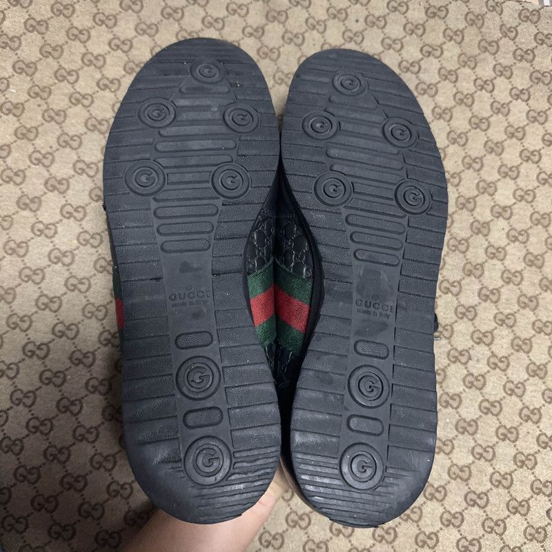 Gucci Gucci Black Leather Casual Sneakers 0079 Size US 9 / EU 42 - 4 Thumbnail