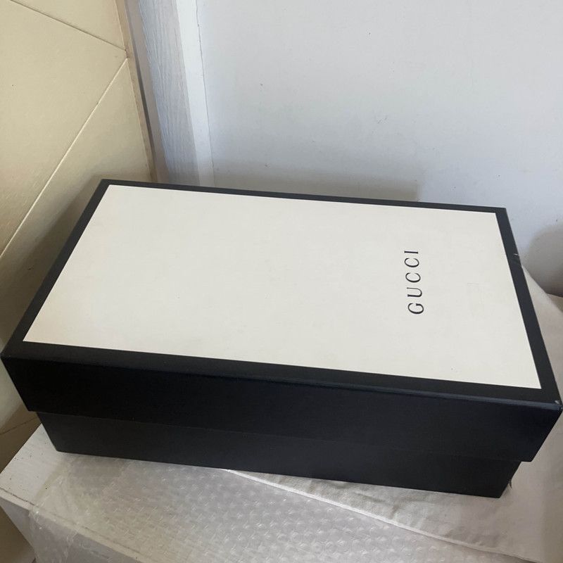 Gucci Gucci Ace Black Leather Low-Top Sneakers 0079 Size US 9 / EU 42 - 6 Thumbnail