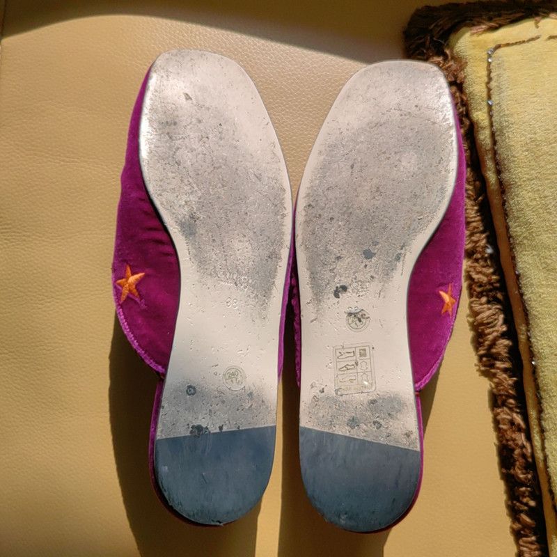 Gucci Gucci Embroidered Purple Slip-On Sandals 0079 Size US 7.5 / EU 40-41 - 4 Thumbnail