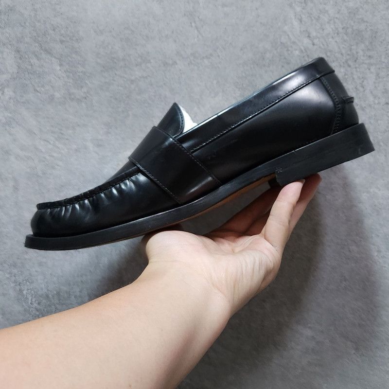 Gucci Gucci Interlocking Black Leather Loafers for Men 0079 Size US 9.5 / EU 42-43 - 7 Thumbnail