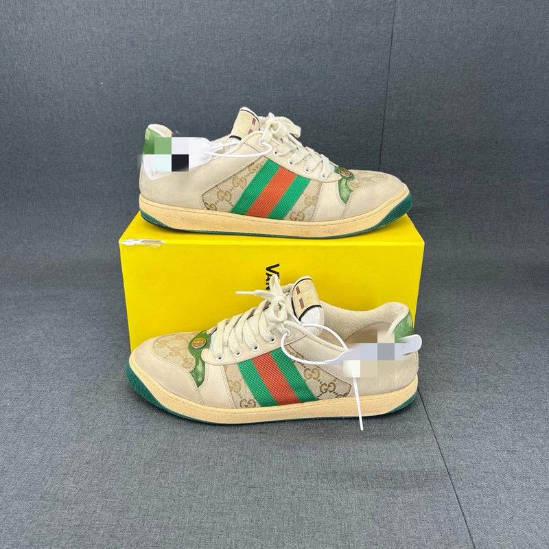 Gucci Gucci Screener Green Leather Low-Top Sneakers 0079 Size US 9.5 / EU 42-43 - 7 Thumbnail