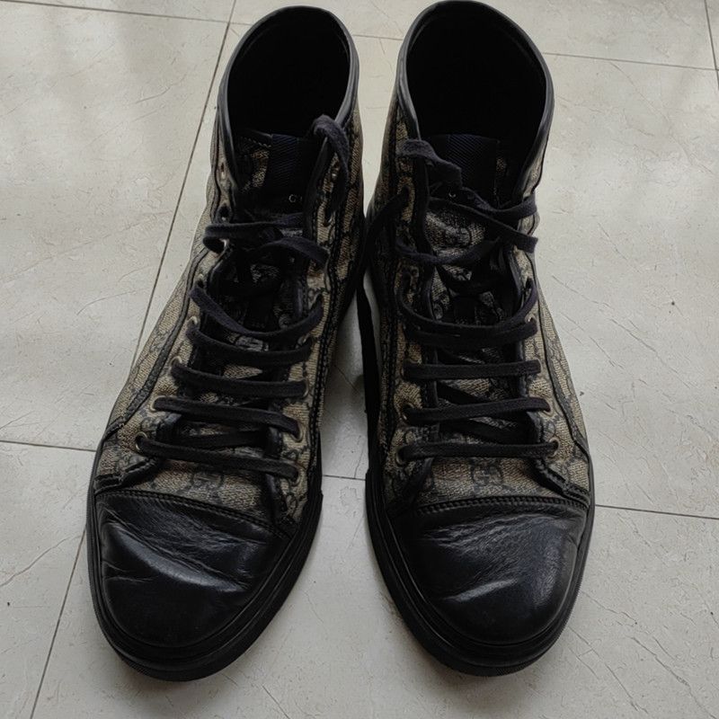 Gucci Gucci GG Supreme High-Top Fashion Sneakers 0079 Size US 8 / EU 41 - 2 Thumbnail
