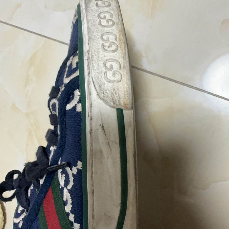 Gucci Gucci 1977 Tennis Blue Cotton Fashion Sneakers 0079 Size US 9.5 / EU 42-43 - 9 Thumbnail