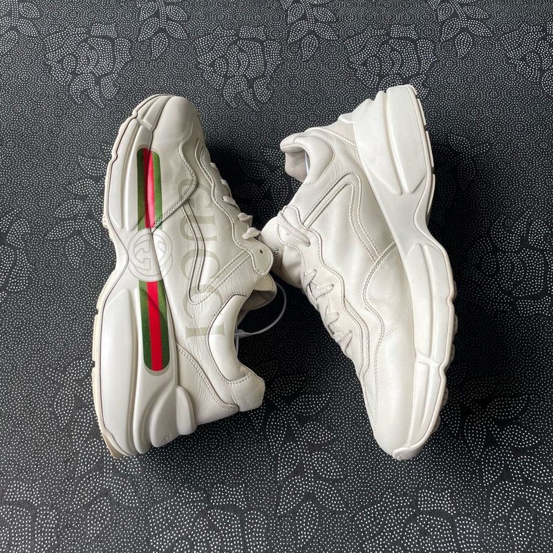 Gucci Gucci Rhyton Logo Low Top Sneakers for Men 0079 Size US 11 / EU 44 - 6 Thumbnail