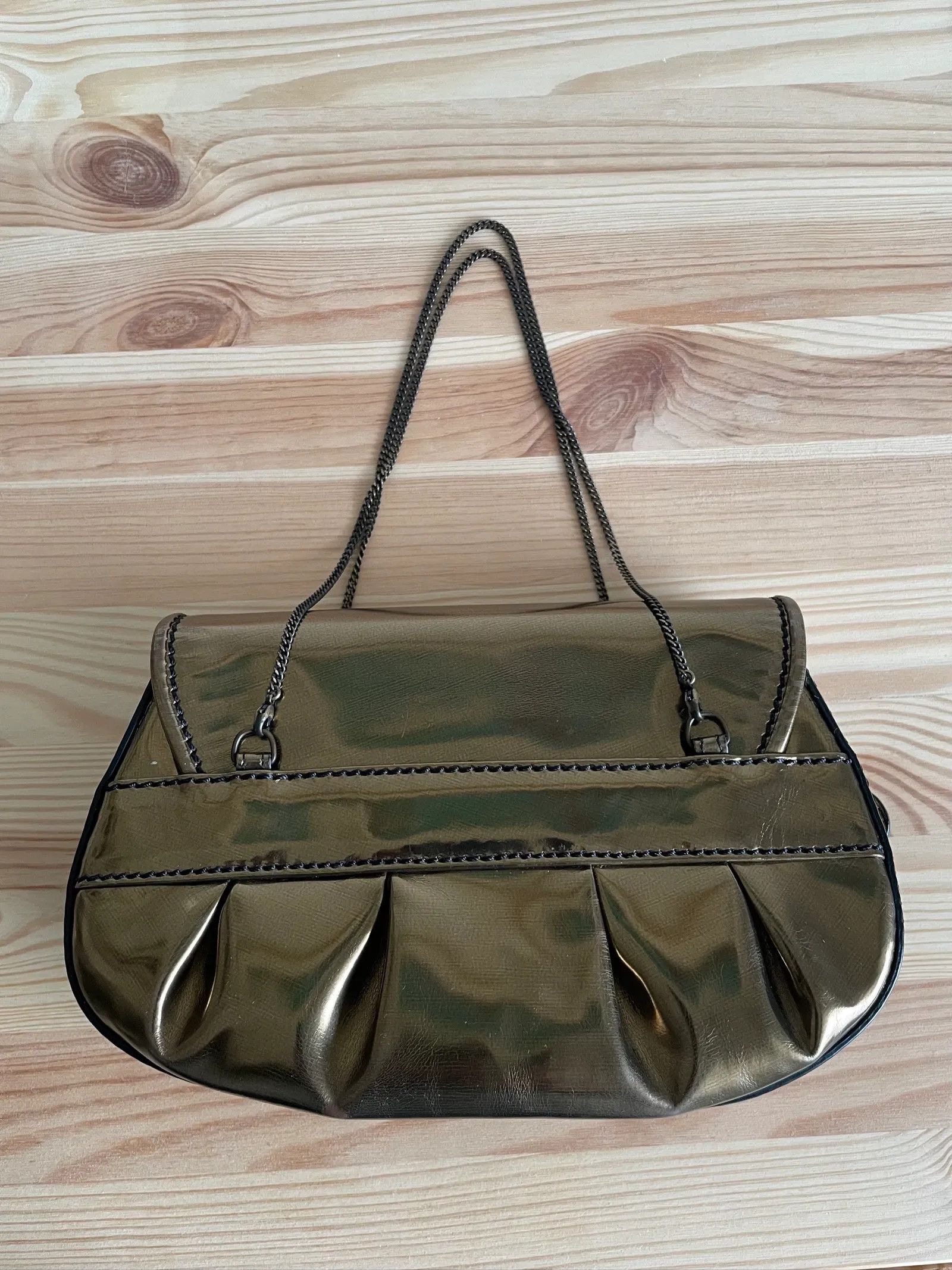 Fendi Fendi Fendi Brown Patent Leather Mini B Bis Bag Bucket Bag Size ONE SIZE - 3 Thumbnail