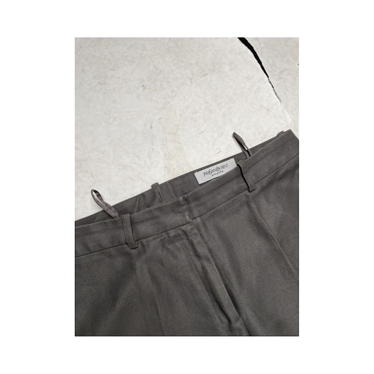 Yves Saint Laurent Anthracite Cotton Trouser Size 27" / US 4 / IT 40 - 3 Thumbnail