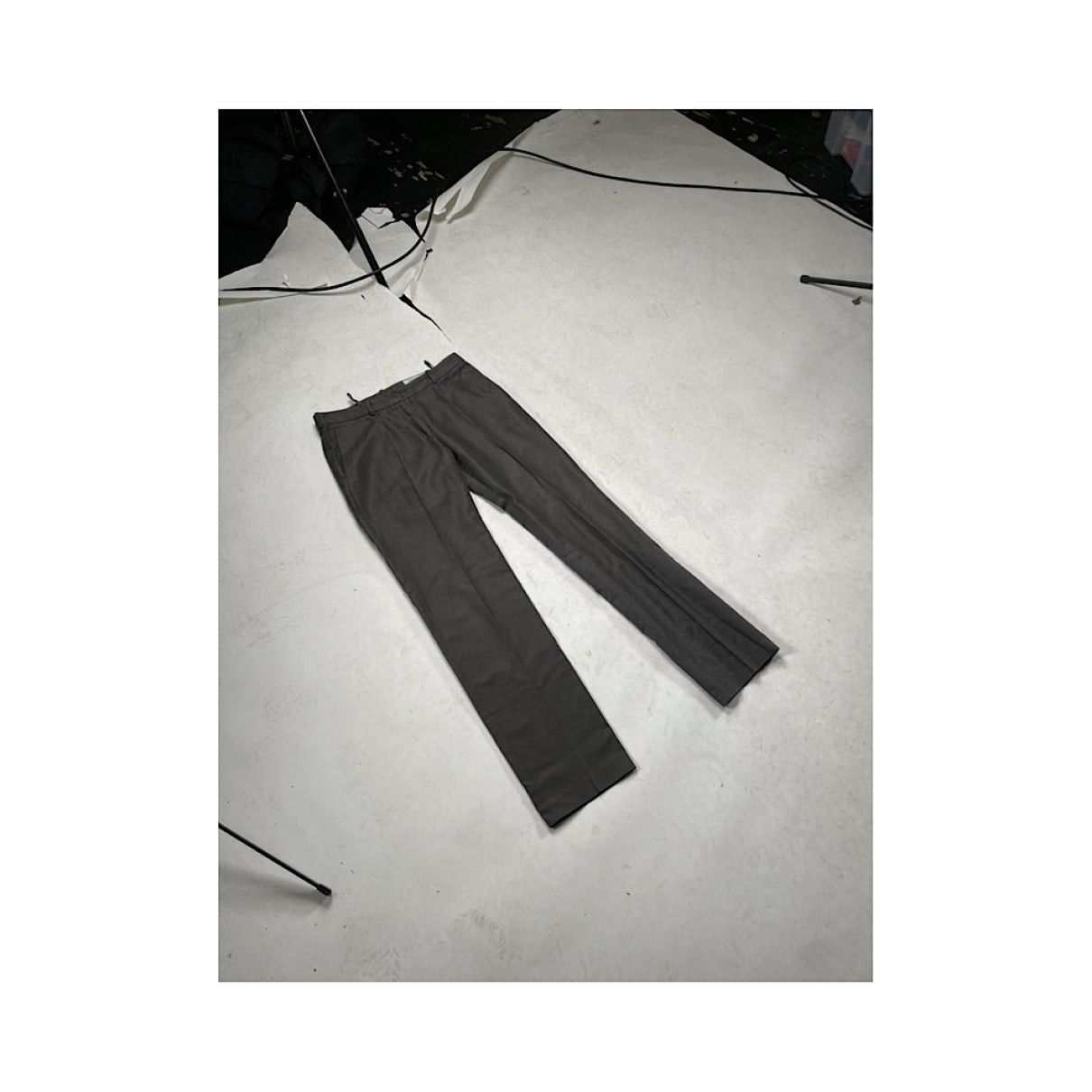 Yves Saint Laurent Anthracite Cotton Trouser Size 27" / US 4 / IT 40 - 2 Thumbnail