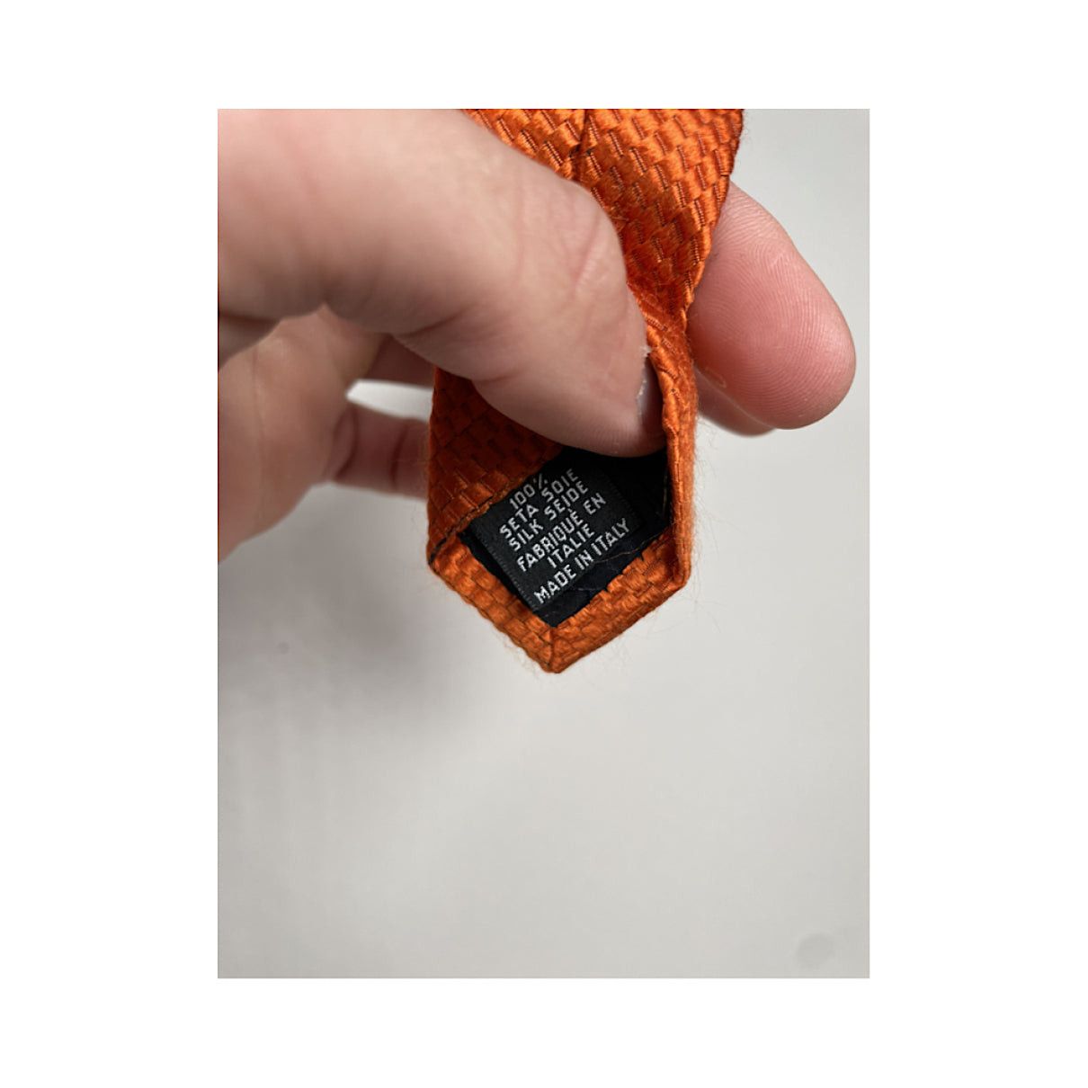 Yves Saint Laurent Orange Silk Ty Size ONE SIZE - 4 Thumbnail