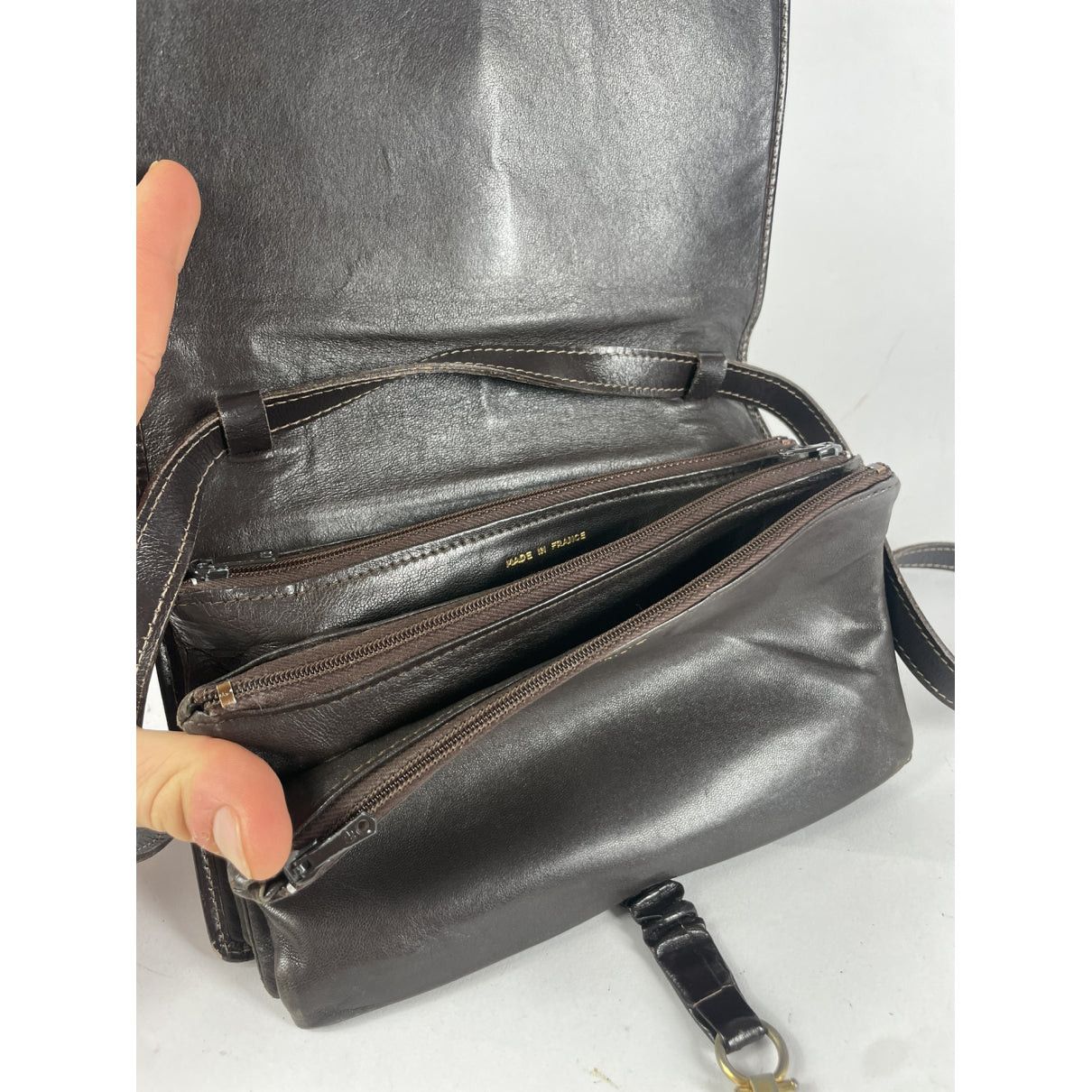 Celine Crécy Brown Leather Handbag Size ONE SIZE - 4 Thumbnail