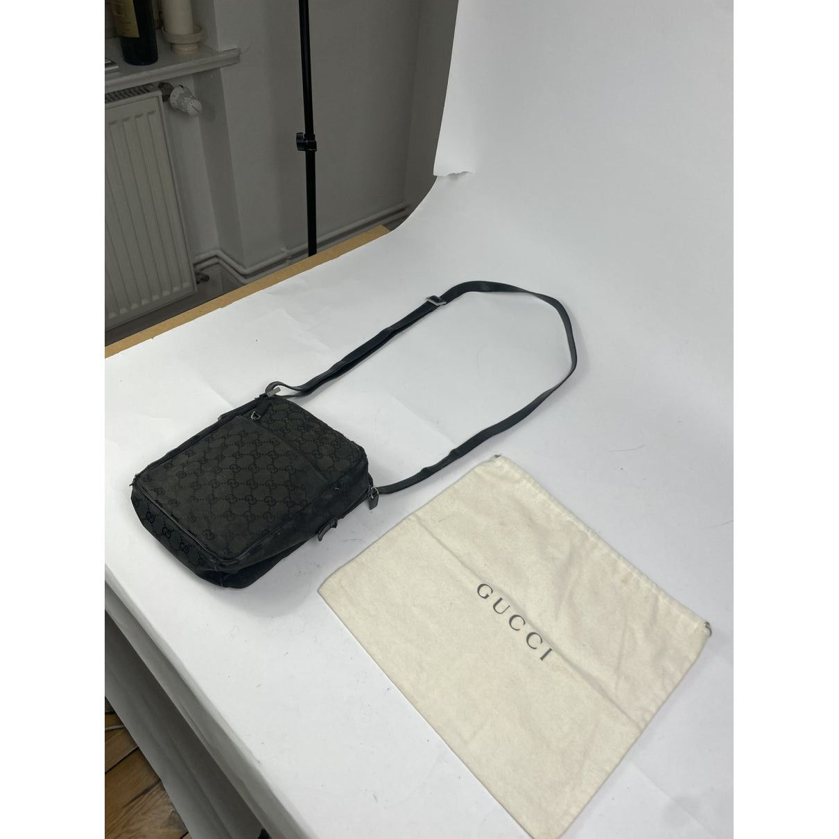 Gucci Jackie Vintage Black Cotton Handbag Size ONE SIZE - 2 Thumbnail