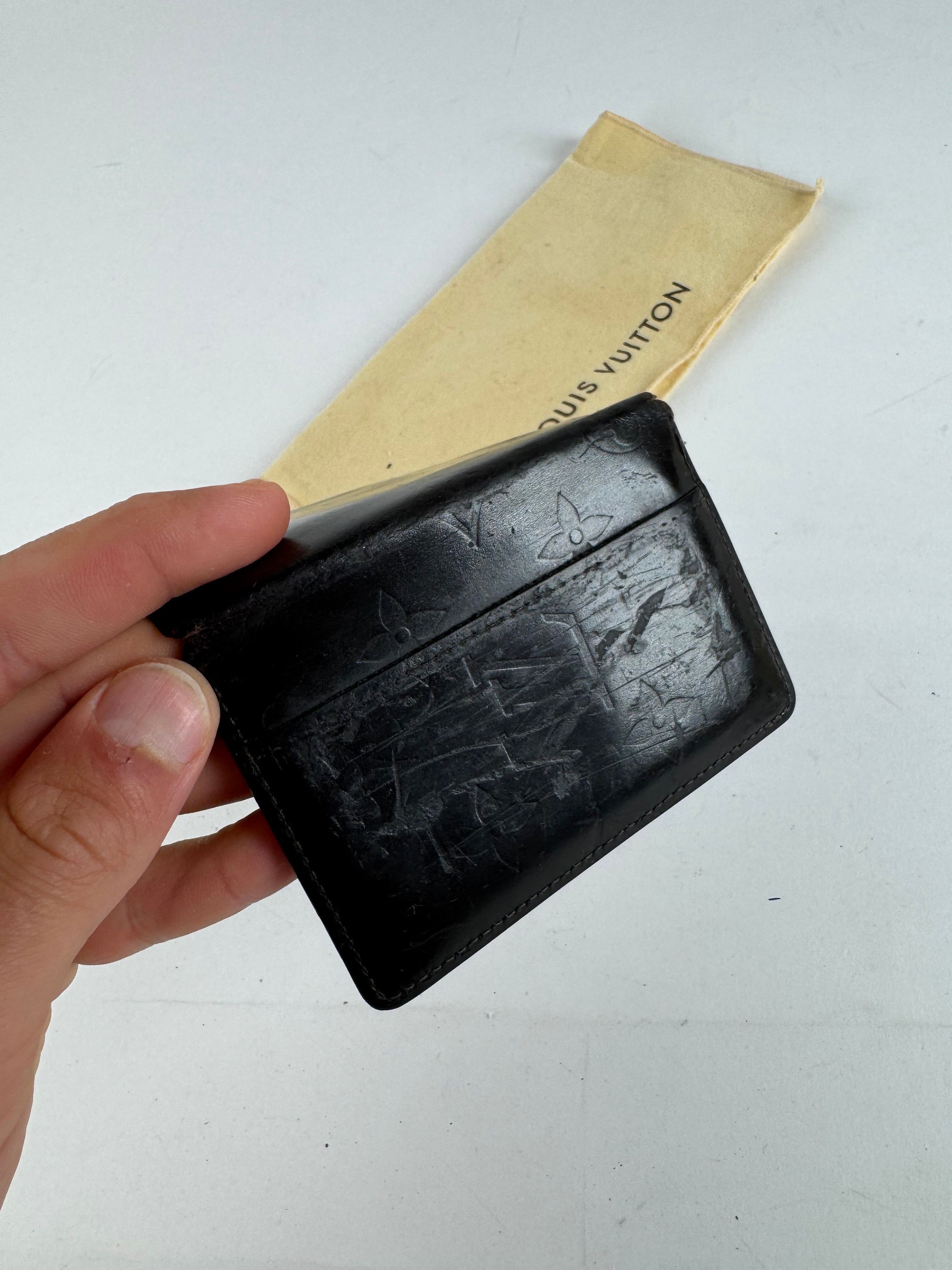 Louis Vuitton Vintage Vernis Leather card holder black Size ONE SIZE - 7 Thumbnail
