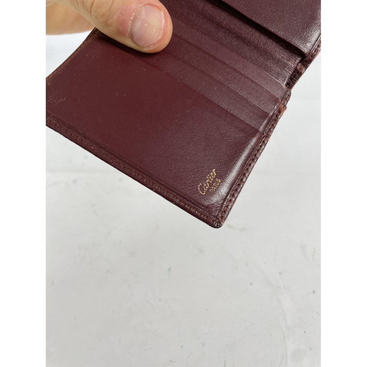 Cartier Burgundy Leather Wallet Size ONE SIZE - 4 Thumbnail
