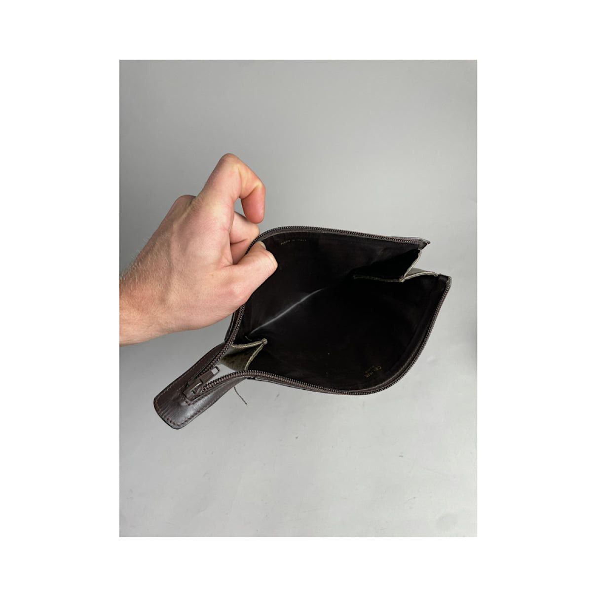 Celine Triomphe Black Leather Clutch Bag Size ONE SIZE - 2 Thumbnail